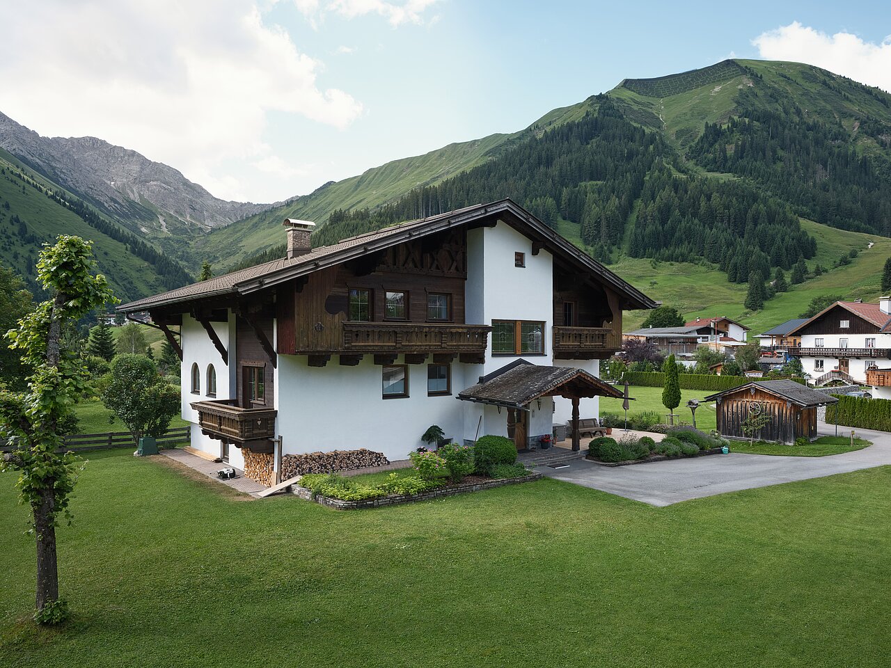 Ferienhaus Falger von oben aus der Luft